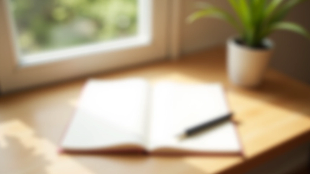 Carnet ouvert avec stylo sur une table de bois clair